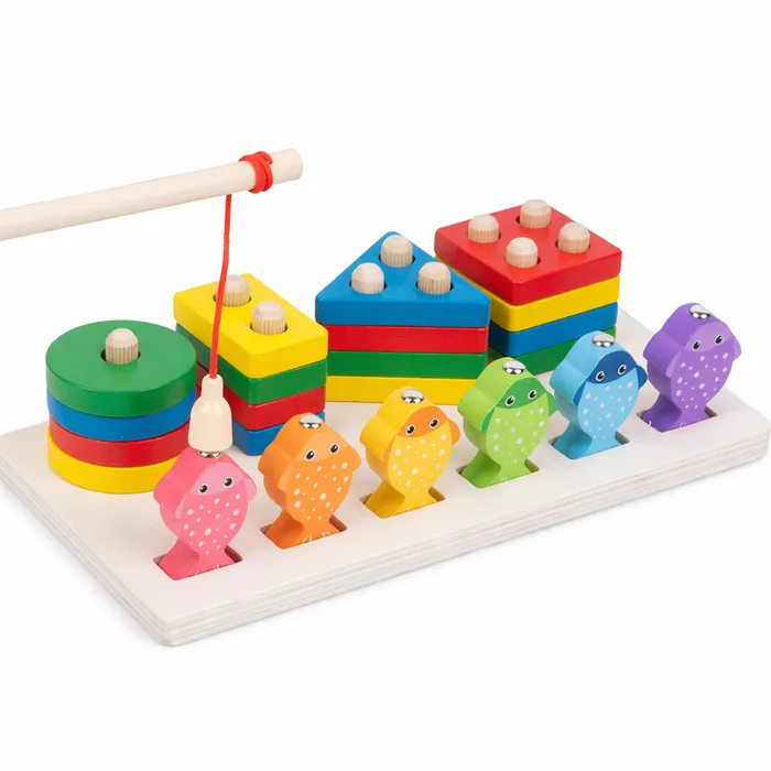 Geometric Sorter + Magnetic Fishing Toy 2-in-1