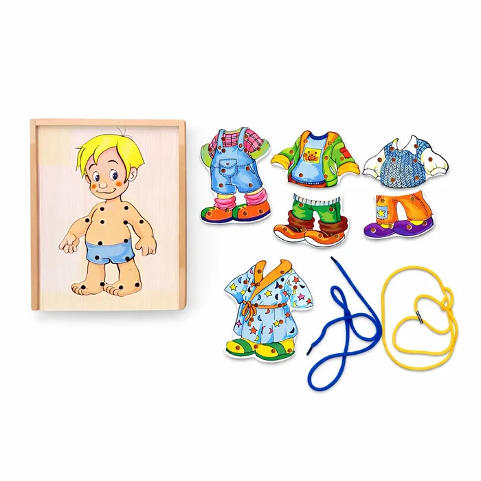 Lacing Toy “Dress the Boy”
