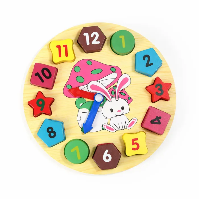Wooden shape sorter “Clock”
