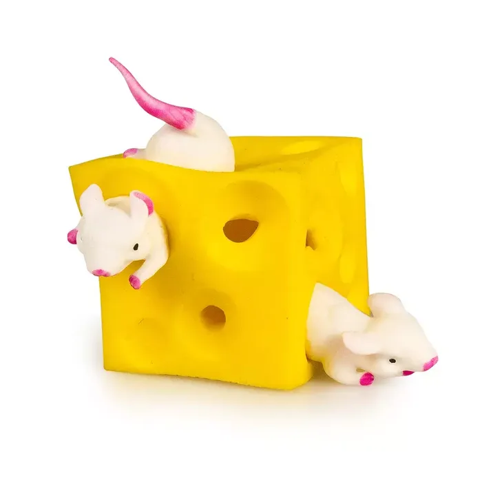 Anti-Stress Toy: Mice in Cheese (Squishy, Stretchy, Squeeze Fidget)