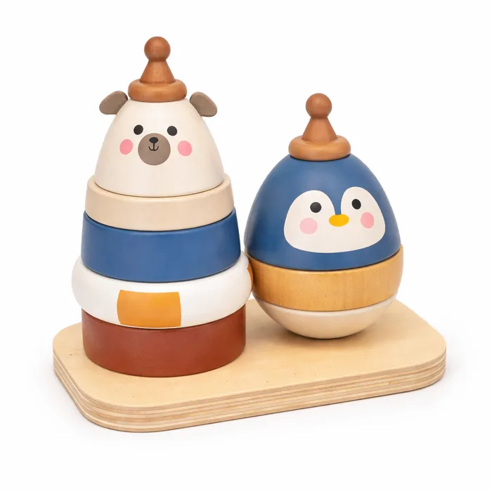 Wooden stacking &amp; nesting toy set