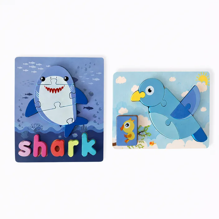 Wooden puzzles “Shark and Bird”