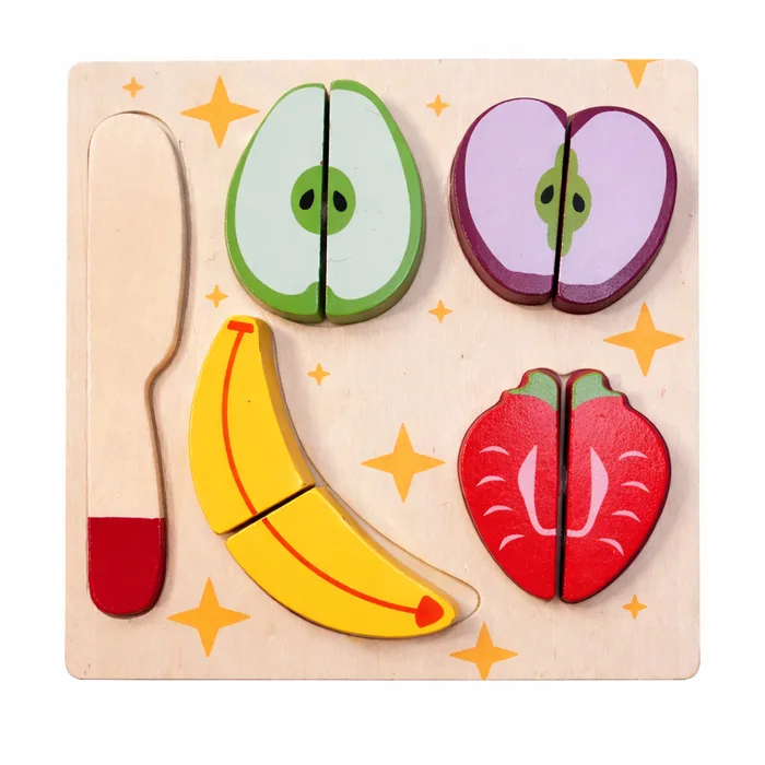 Wooden Fruit Cutting Set