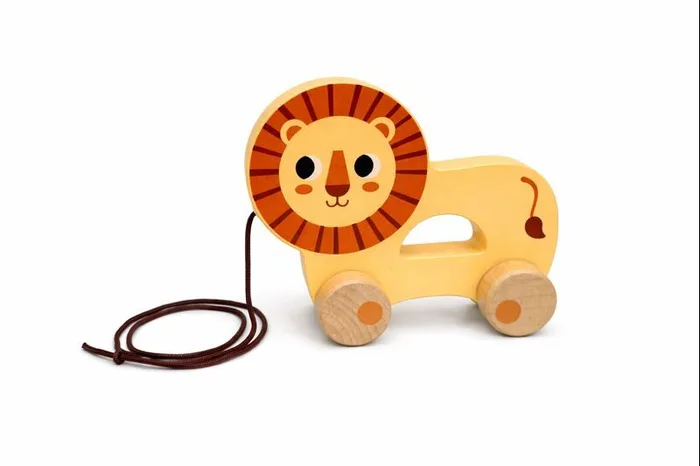 Wooden Lion Pull Toy