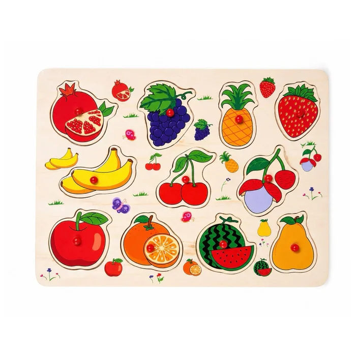 Wooden fruit puzzle board