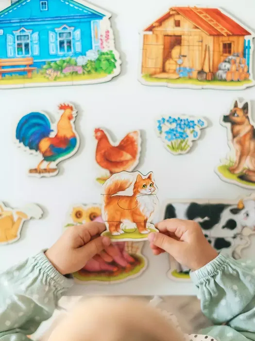Wooden Puzzles for Kids "Pets"