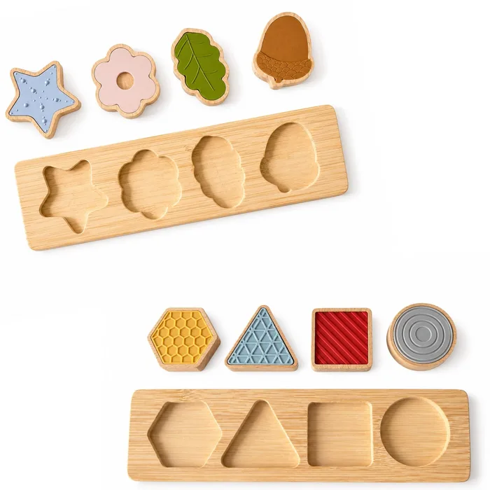 Wooden sensory shape sorter