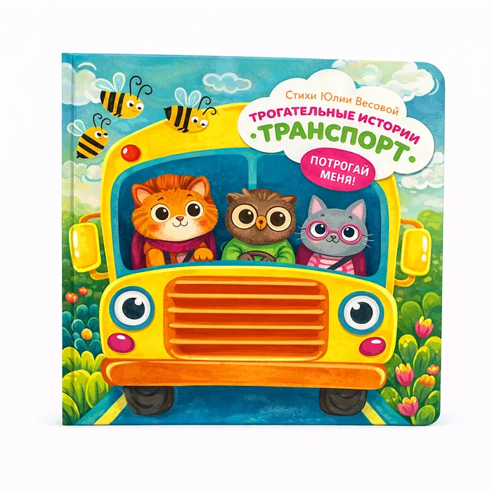 Tactile Educational Toy Book "Touch-and-Feel Stories. Transport"