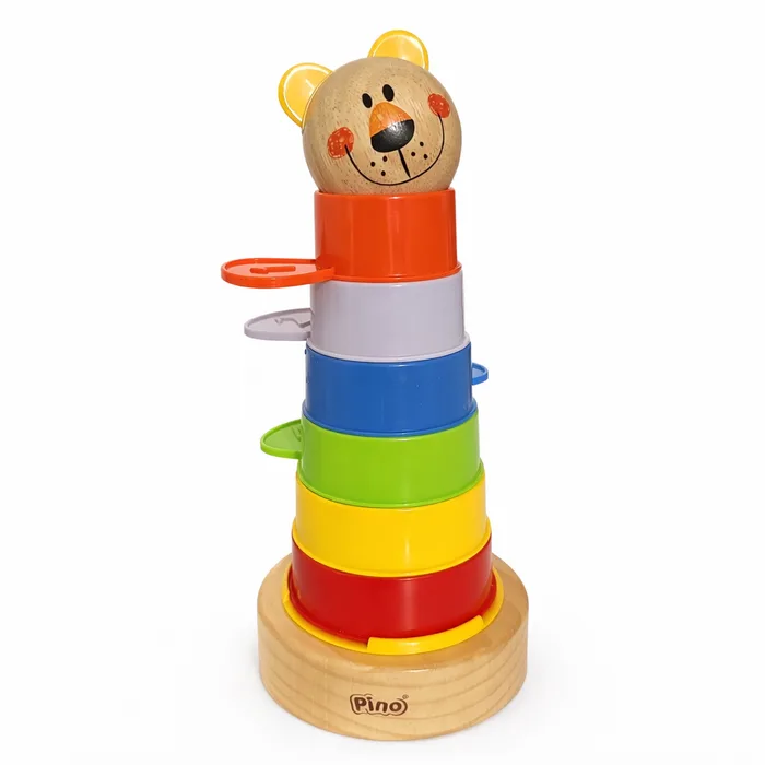 Stacking Ring Sorter with Bear