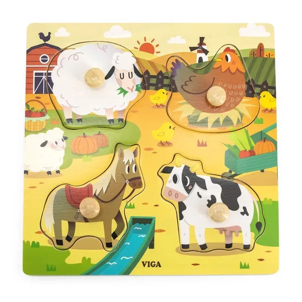 Wooden puzzle sorter "Farm"