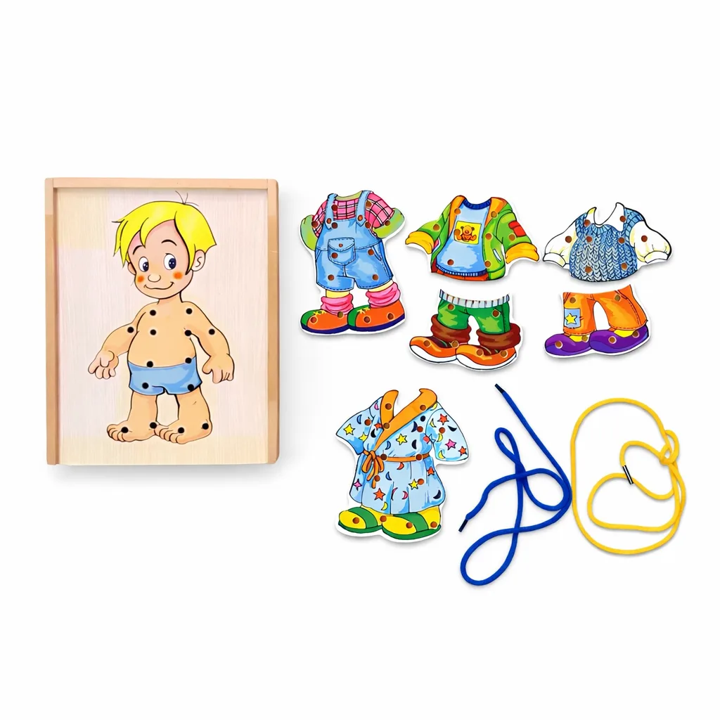 Lacing Toy “Dress the Boy”