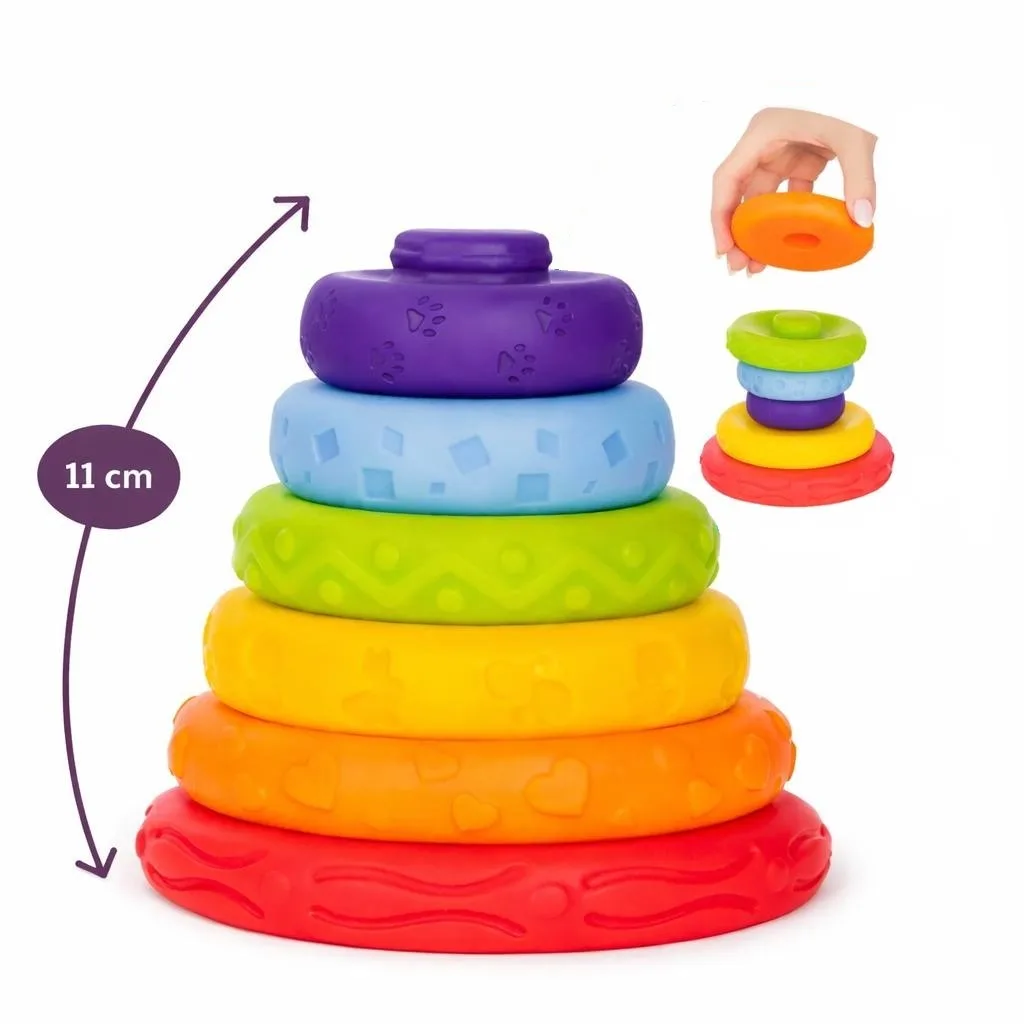Soft silicone pyramid for babies
