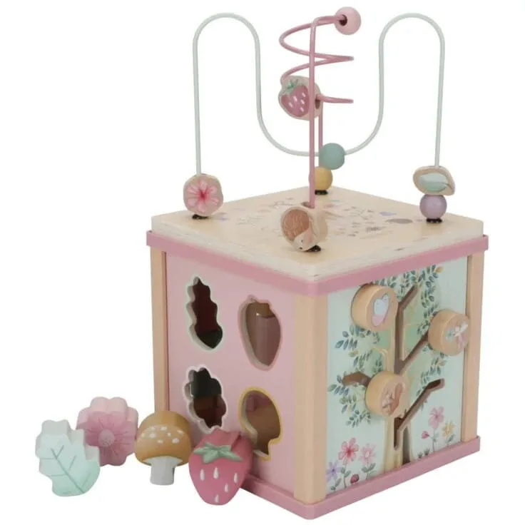 Drvena bizi-kocka, roze