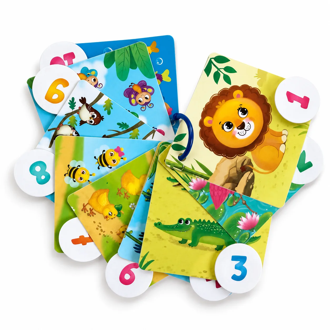 Animal counting cards