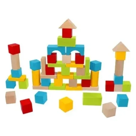 Wooden construction set, 50 pieces